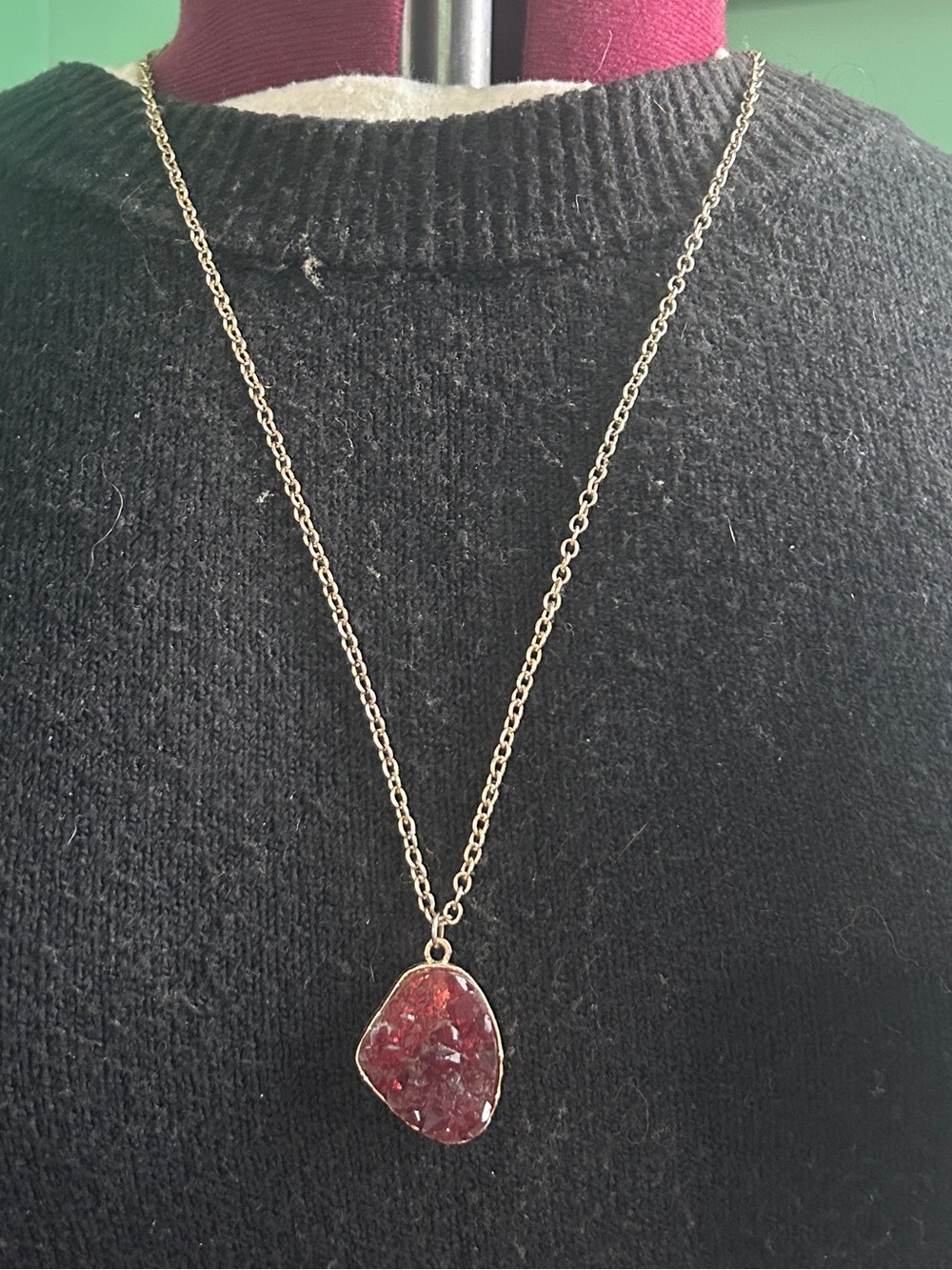 Purple Geode Pendant Necklace